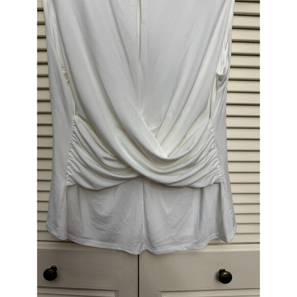 DKNY Donna Karan Master Pieces Women's Dual Drape Shell Knit Top Size L - Picture 2 of 9